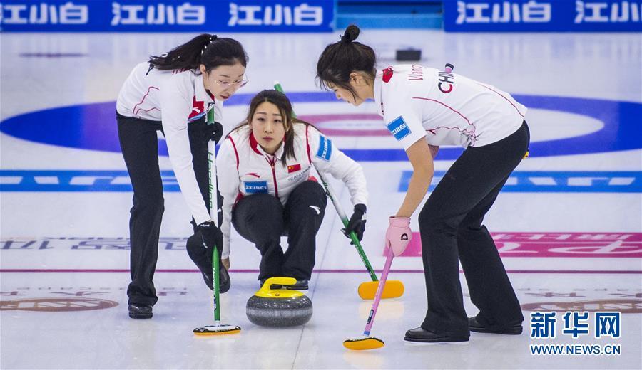 (體育)(1)冰壺——青海國際精英賽:中國女子A隊(duì)勝美國女隊(duì)